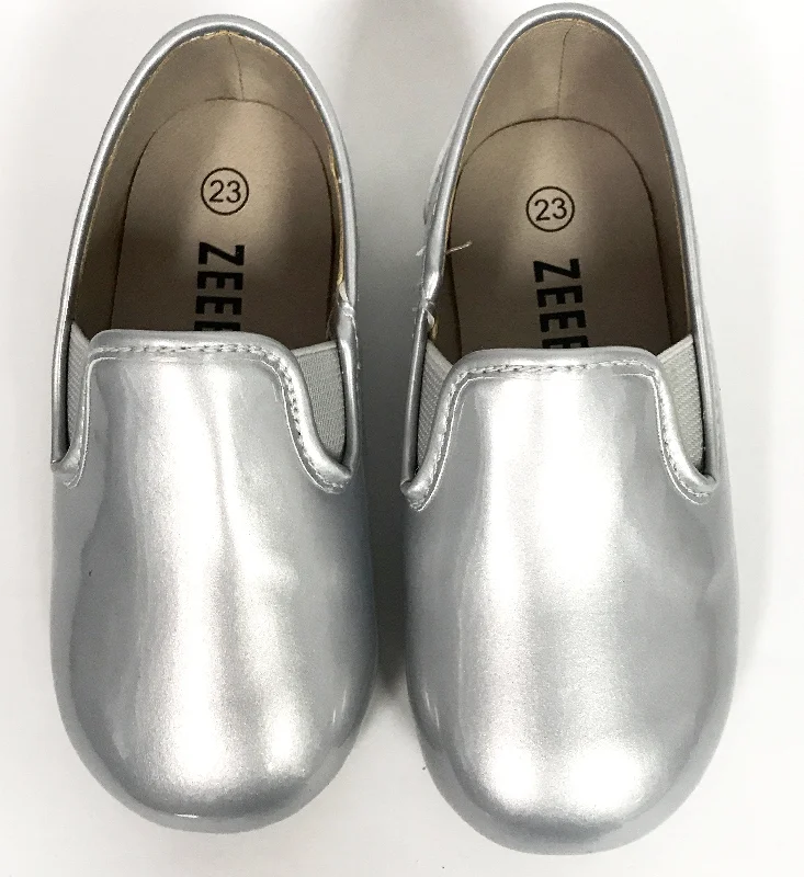 Zeebra Steel Grey Metallic Loafer- Hard Sole