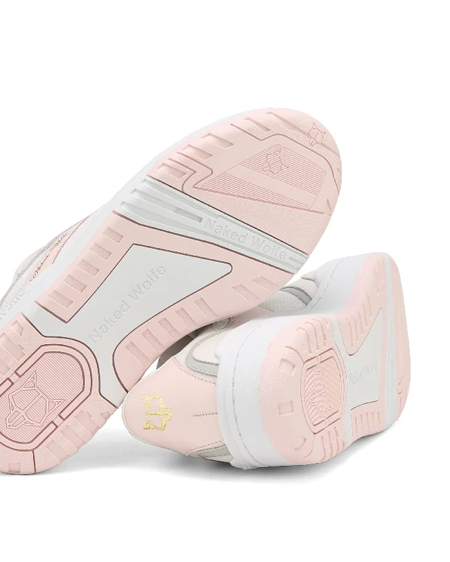 Ambition Cow Leather & Mesh White/Pink