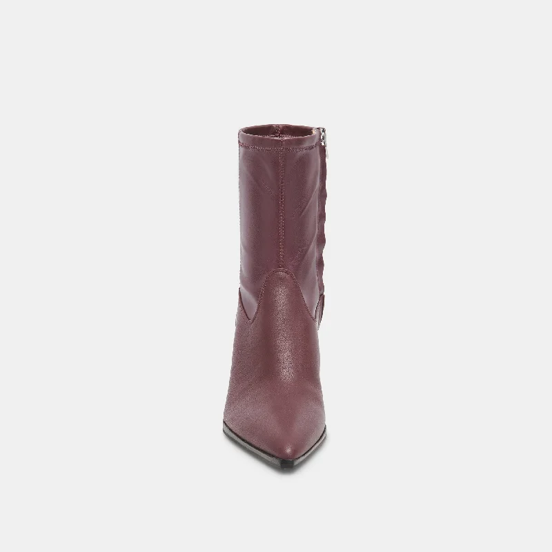 ARYA WIDE CALF BOOTS WINE LEATHER