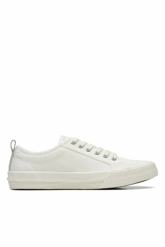 Clarks Roxby Lace in White Canvas