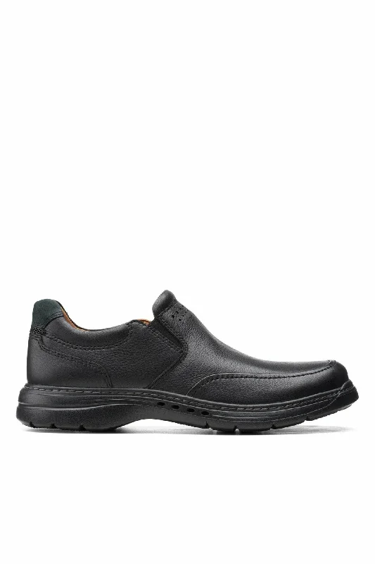 Clarks Un BrawleyStep Black Leather