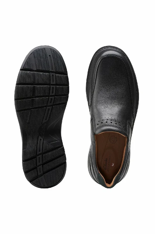 Clarks Un BrawleyStep Black Leather