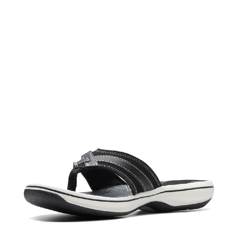 Clarks Women's Breeze Sea II Flip Thong Sandal in Black