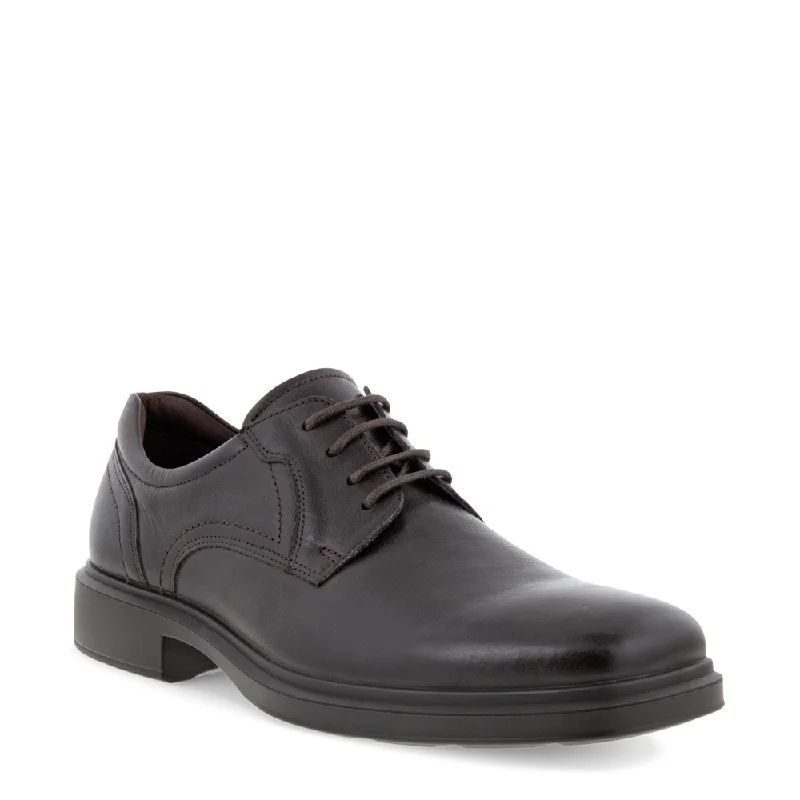 ECCO Men's Helsinki 2 Plain Toe Tie Shoe in Mocha