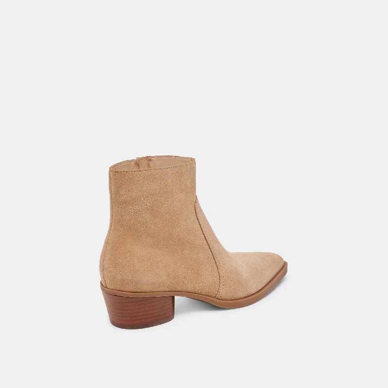 FAHARI H2O BOOTIES CAMEL SUEDE