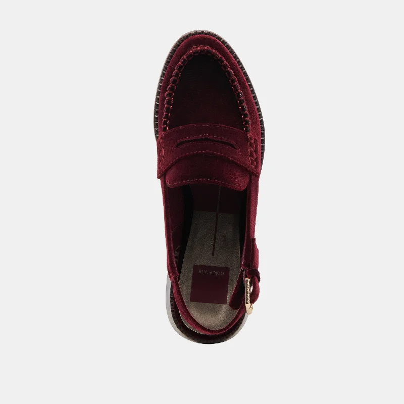 HARDI LOAFERS WINE VELVET