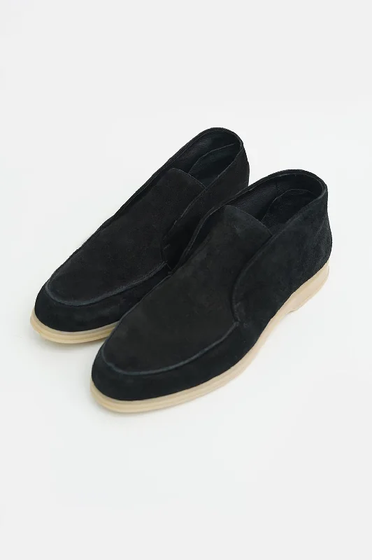 HIGH-TOP LEATHER LOAFERS