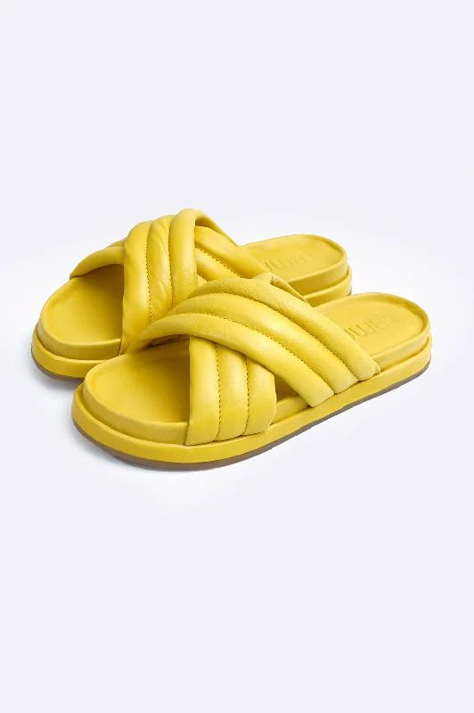 LEATHER COMFORT SLIDES