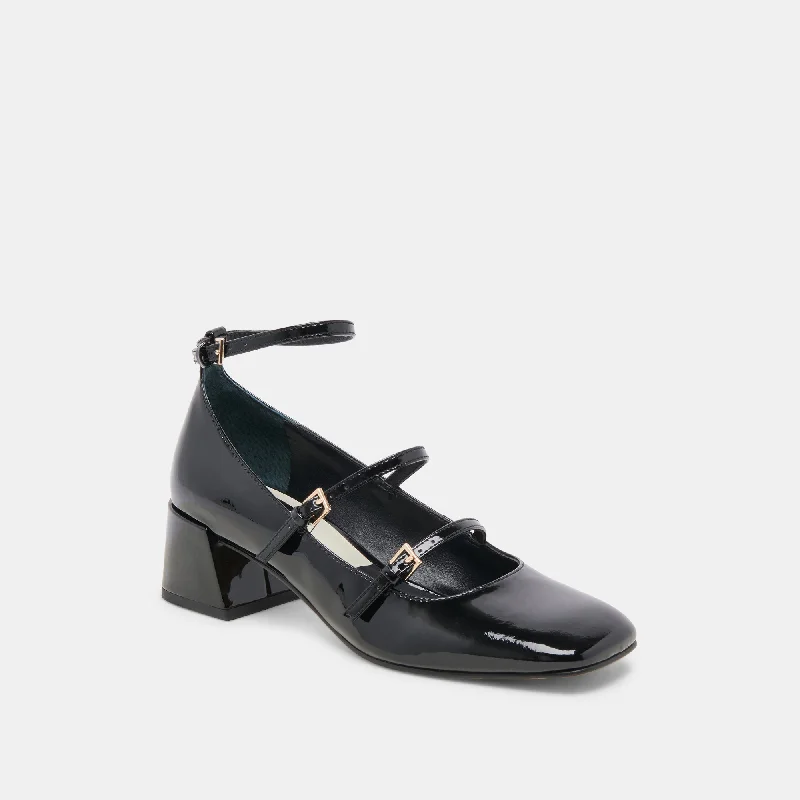 MEADOW HEELS MIDNIGHT PATENT LEATHER