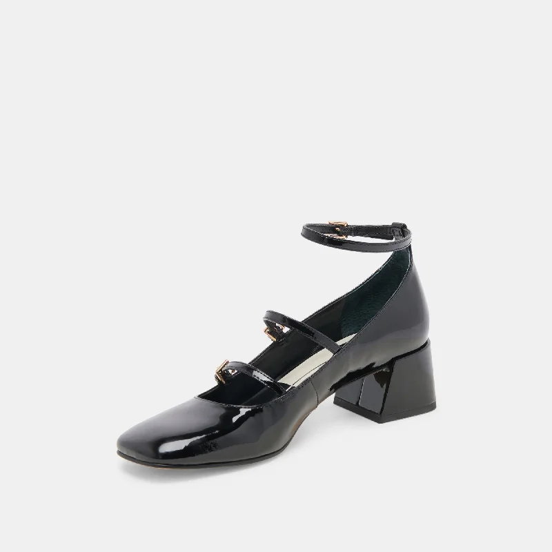 MEADOW HEELS MIDNIGHT PATENT LEATHER