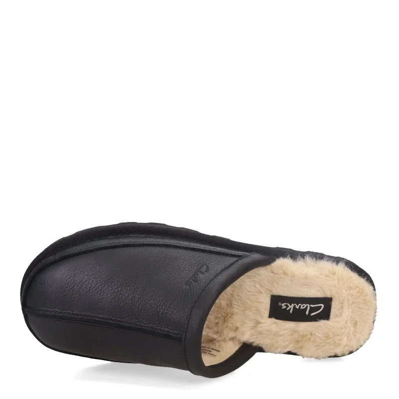 Men's Clarks, Leather Scuff Slipper