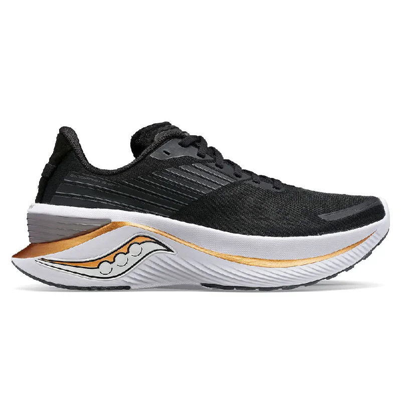 Men's Saucony Endorphin Shift 3, Black/Goldstrck, 10 2E Wide