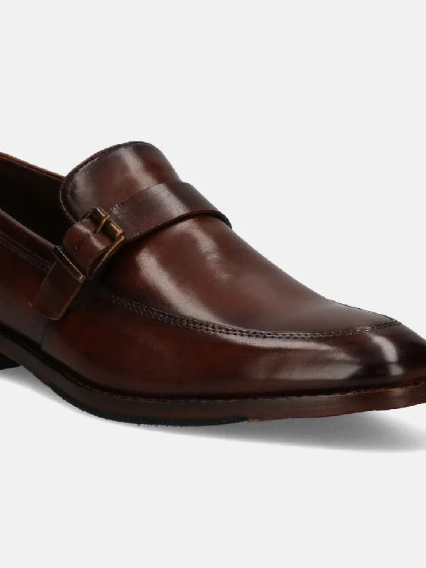 bugatti Dark Brown Monk Shoes