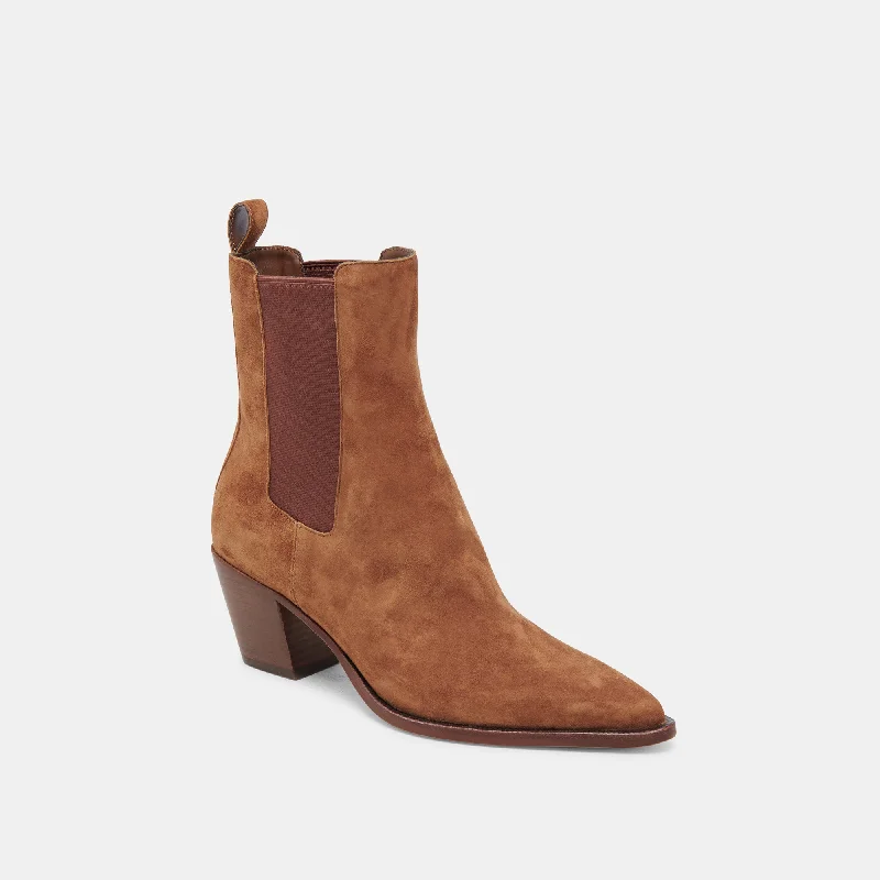 SHADIE H2O WIDE BOOTIES BROWN SUEDE