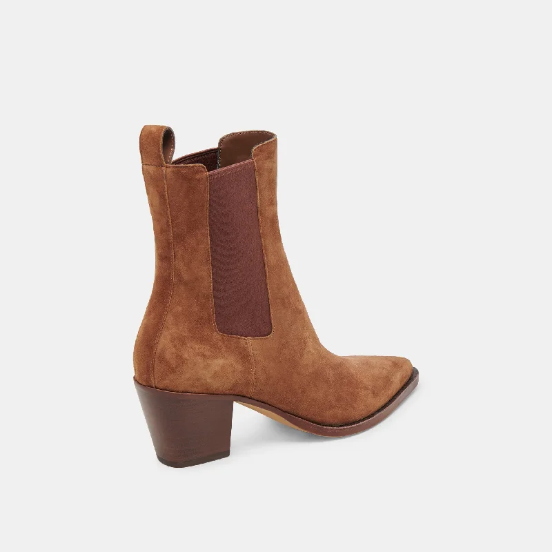 SHADIE H2O WIDE BOOTIES BROWN SUEDE