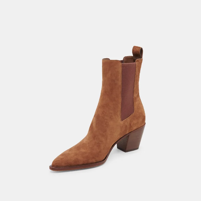 SHADIE H2O WIDE BOOTIES BROWN SUEDE