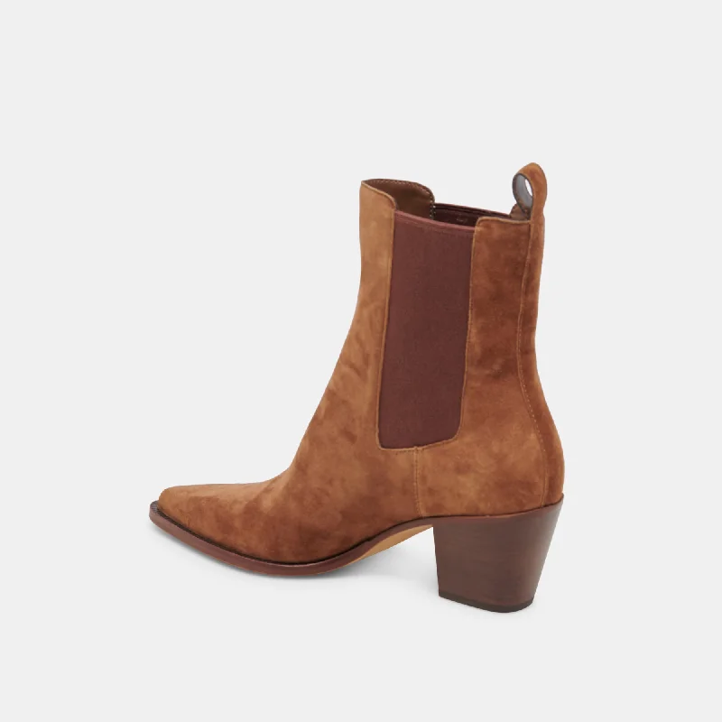 SHADIE H2O WIDE BOOTIES BROWN SUEDE