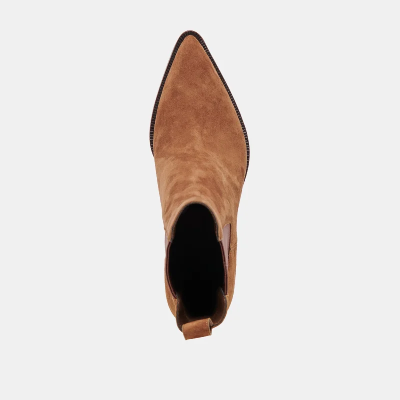 SHADIE H2O WIDE BOOTIES BROWN SUEDE