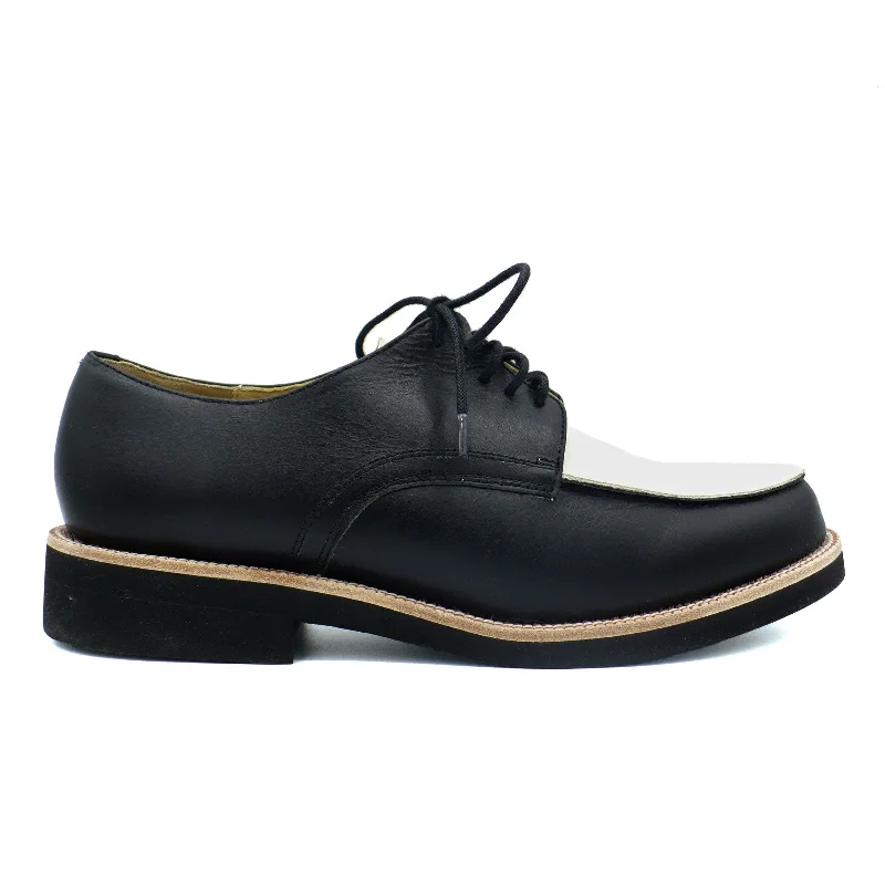 Black Leather/White Nubuck / 6