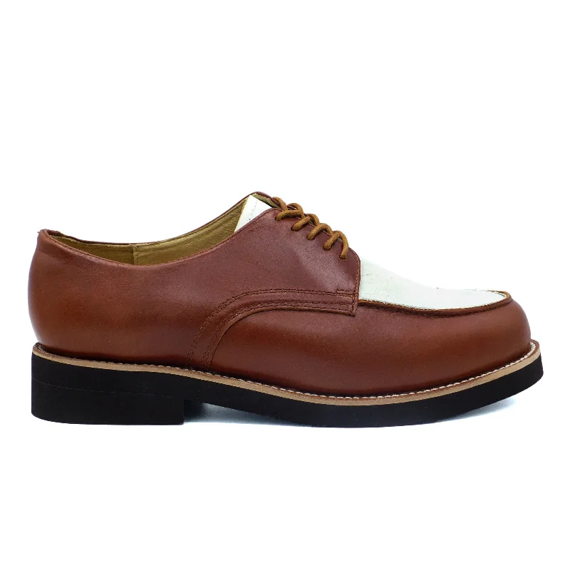 Brown Leather/White Nubuck / 6