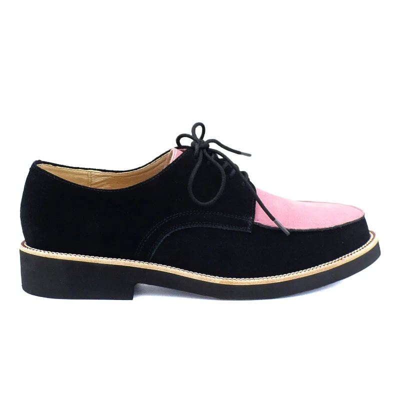 Black Suede/Pink Suede / 6