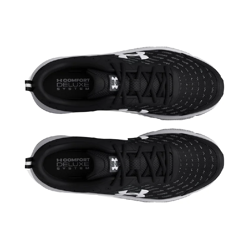 Under Armour Men's Charged Assert 10 Sneaker in Black/White