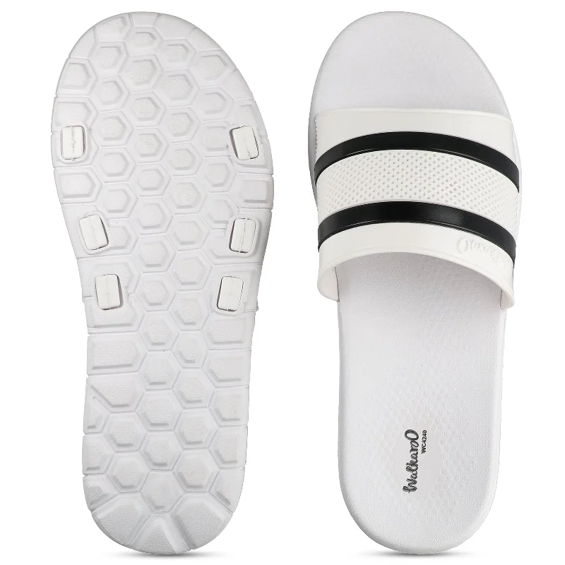 Walkaroo Mens Flip Flop Slippers   - WC4240 White