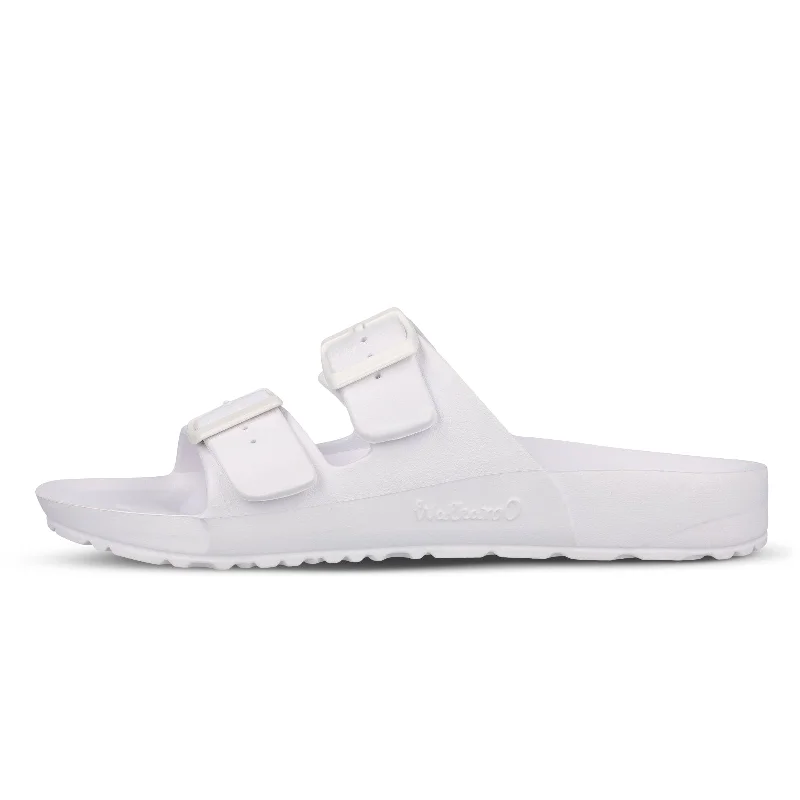 Walkaroo Men Slip On Slide Sandals  - WC4808 White