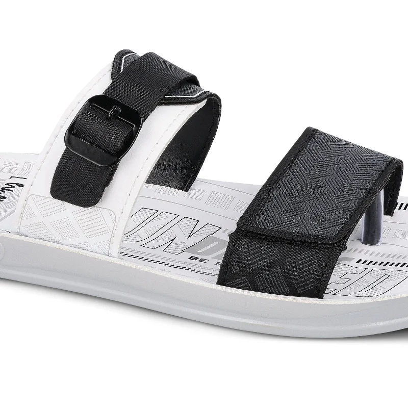 Walkaroo Men Sandal  - WG5546 White Black