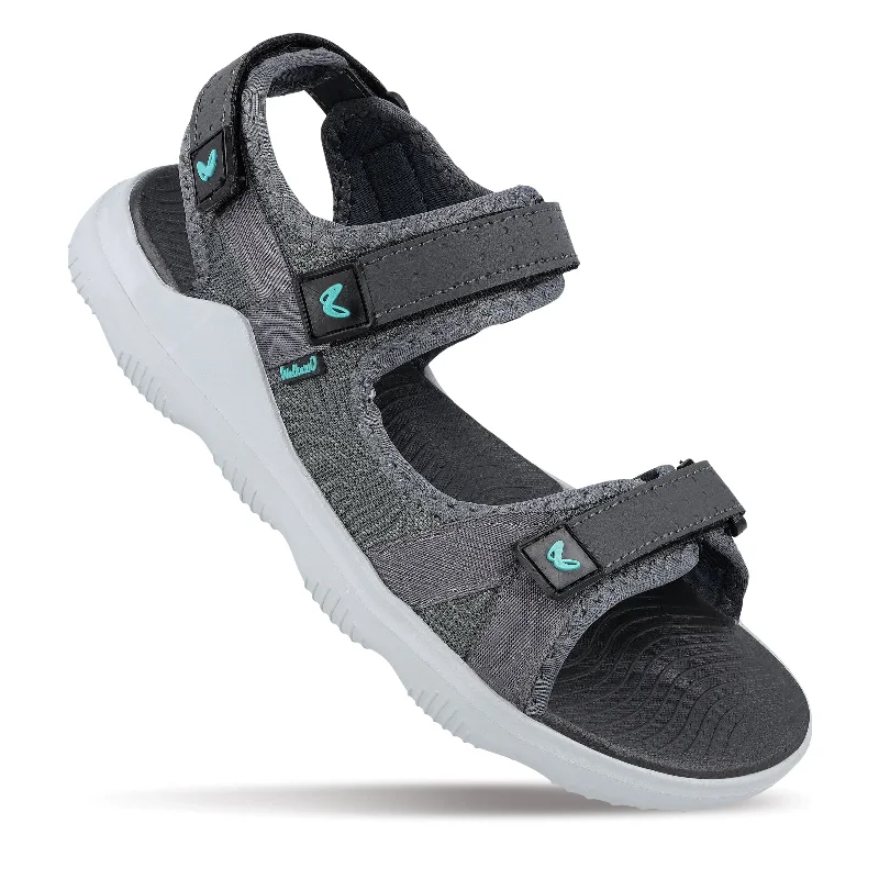 Walkaroo Men Strappy Floater Sandals  - WC4334 Grey