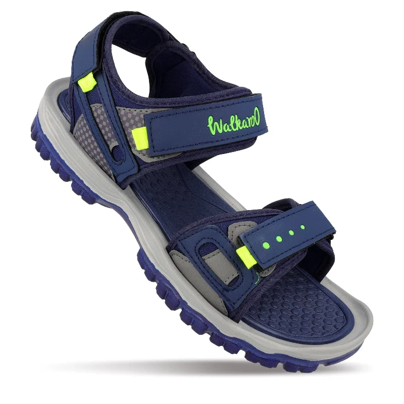 Walkaroo Men Sandals  - WC4417 Navy Blue Grey