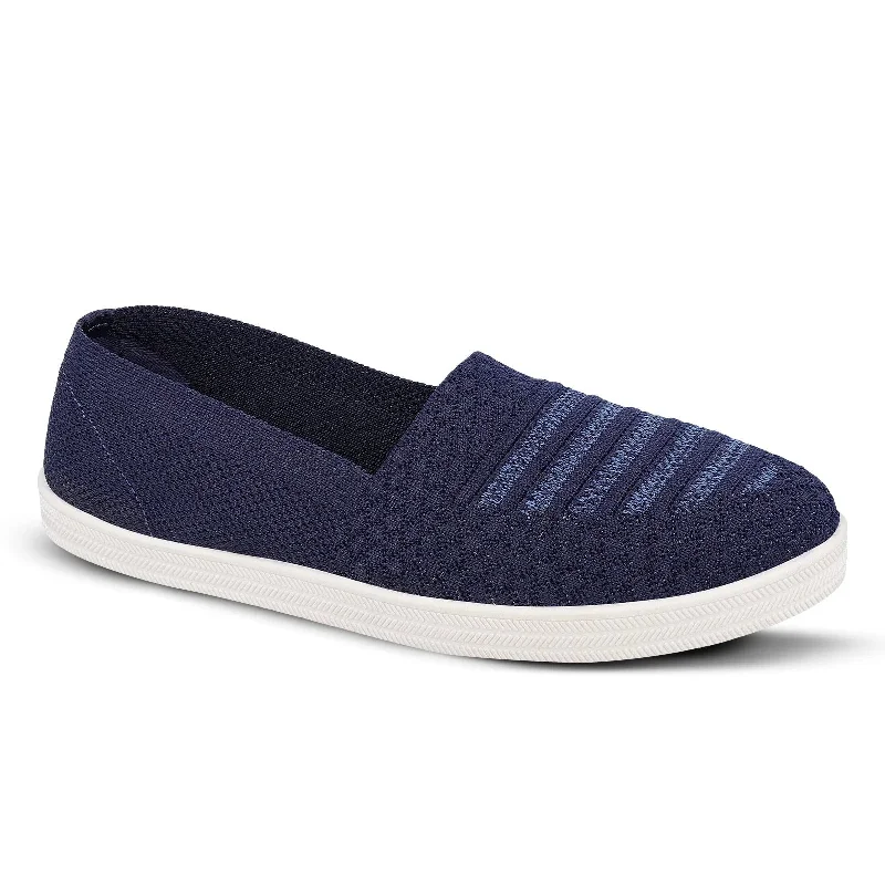 Walkaroo Go Womens Belly Shoes - WC4888 Navy Blue