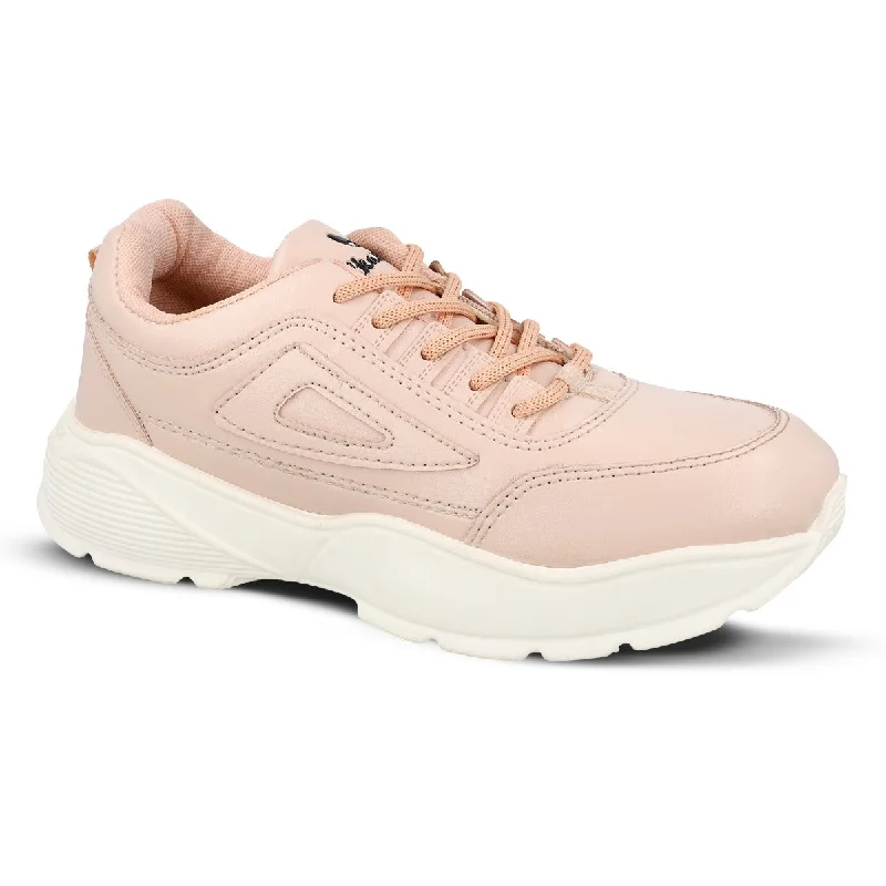 Walkaroo Womens Melange Sock Shoes - XY3356 Peach