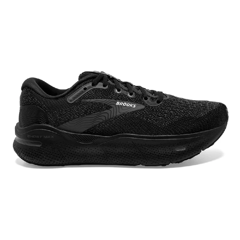 Women's Brooks Ghost Max, Black/Black/Ebony, 8.5 B Medium