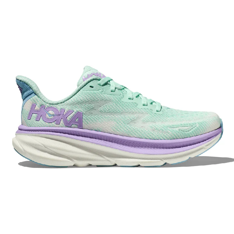 Women's Hoka One One Clifton 9, Sunlit Ocean/Lilac Mist, 7.5 B Medium