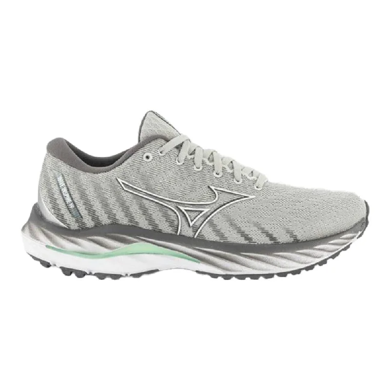 Women's Mizuno Wave Inspire 19, Harbor Mist-White, 7 B Medium