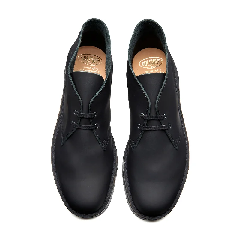 Black Waxy Chukka Boot