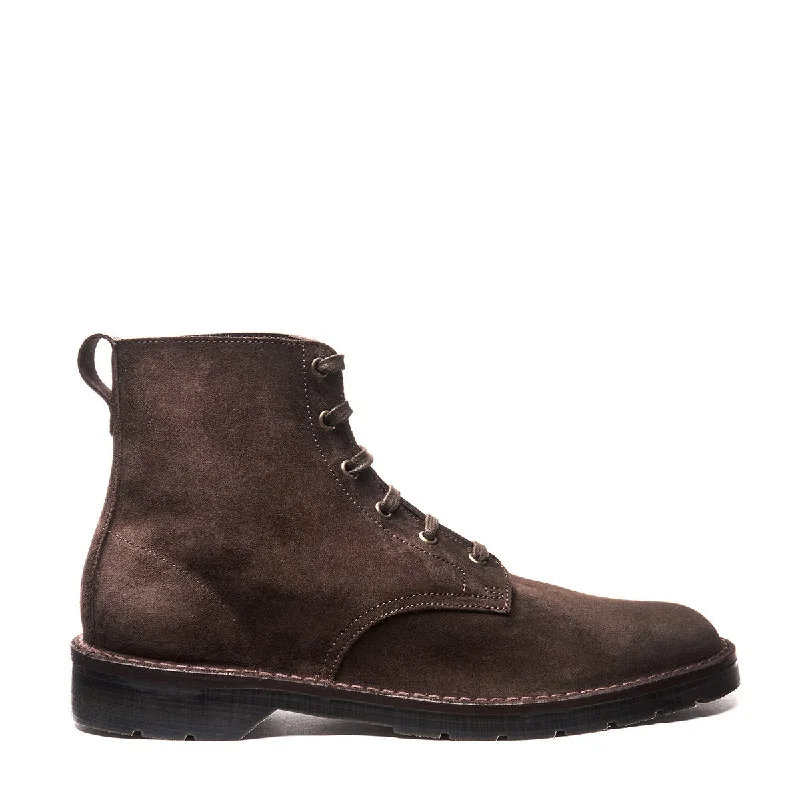 Brown Suede 6 Eye Derby Boot