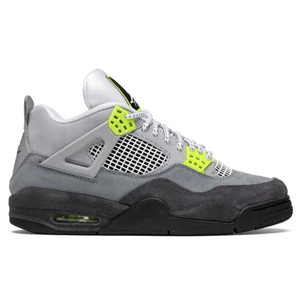 Air Jordan 4 Retro ""Neon""- Cool Grey/Volt/Wolf Grey/Anthracite