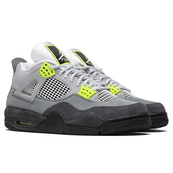 Air Jordan 4 Retro ""Neon""- Cool Grey/Volt/Wolf Grey/Anthracite