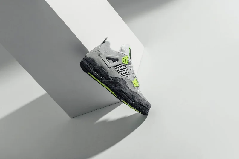 Air Jordan 4 Retro ""Neon""- Cool Grey/Volt/Wolf Grey/Anthracite