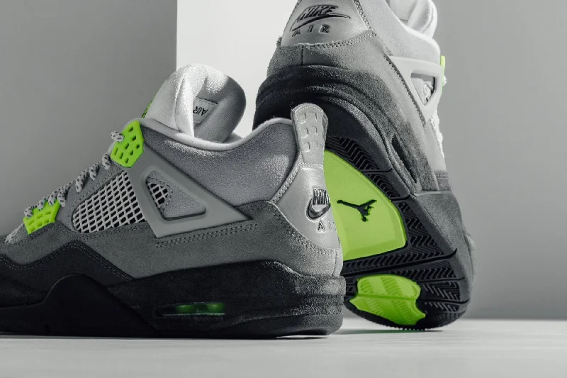 Air Jordan 4 Retro ""Neon""- Cool Grey/Volt/Wolf Grey/Anthracite