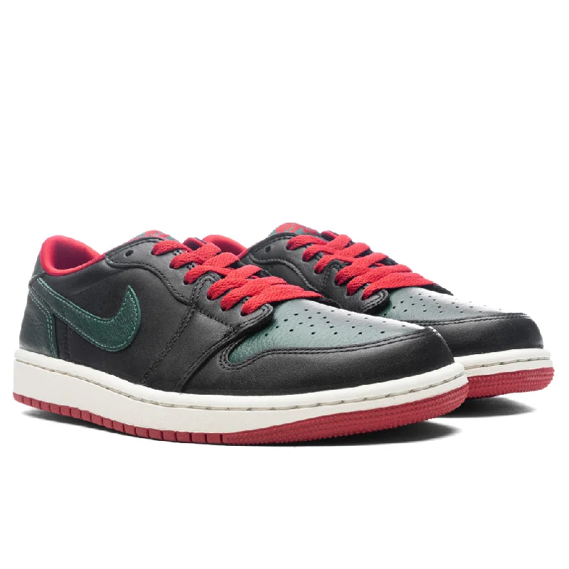 Air Jordan 1 Low OG Women's - Black/Gorge Green/Varsity Red