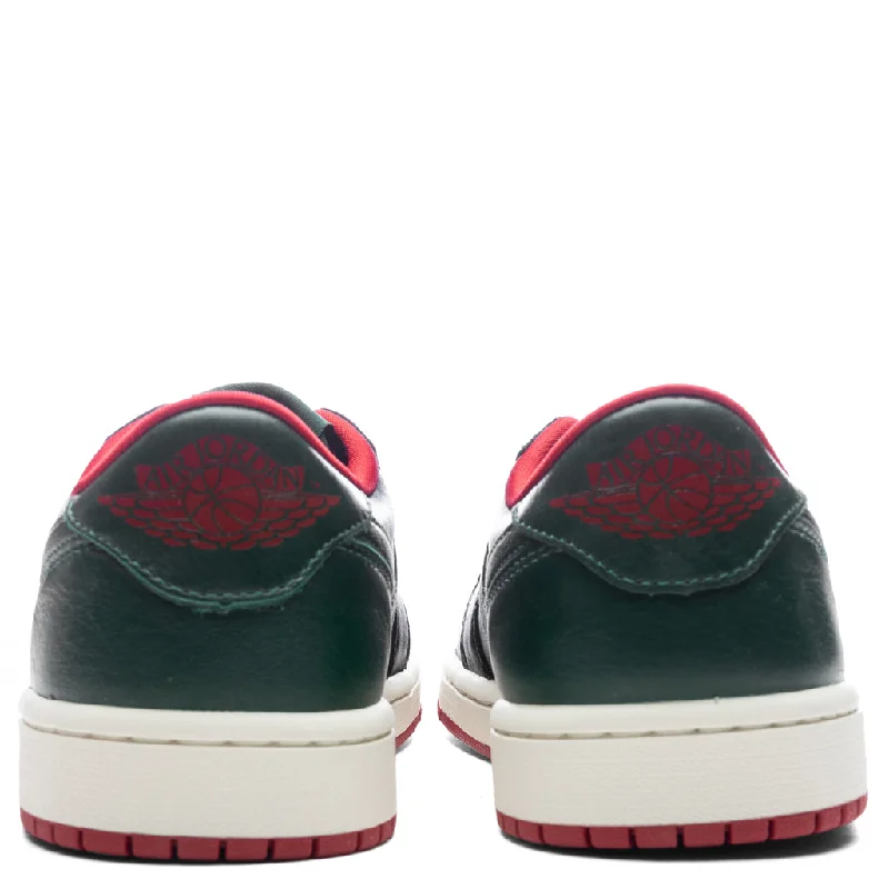 Air Jordan 1 Low OG Women's - Black/Gorge Green/Varsity Red