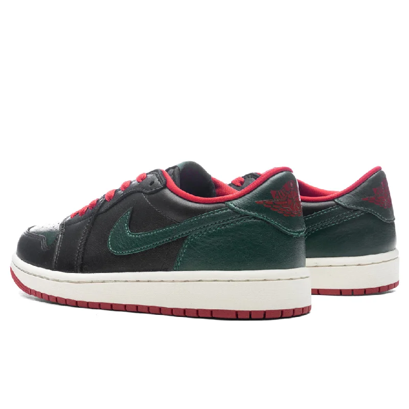 Air Jordan 1 Low OG Women's - Black/Gorge Green/Varsity Red