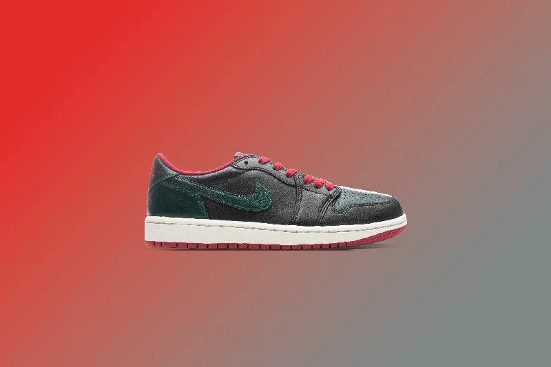 Air Jordan 1 Low OG Women's - Black/Gorge Green/Varsity Red