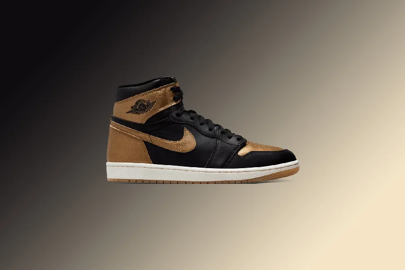 Air Jordan 1 Retro High OG 'Black and Gold' - Black/Metallic/Sail