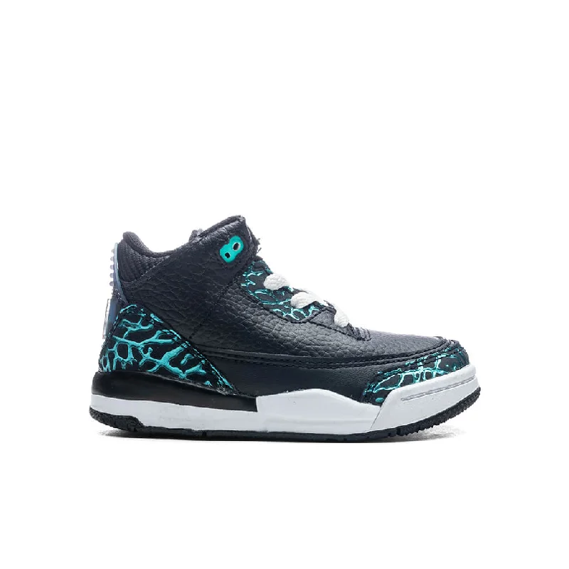 Air Jordan 3 Retro (TD) 'Moto' - Black/Siren Red/Hyper Jade