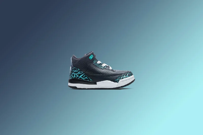 Air Jordan 3 Retro (TD) 'Moto' - Black/Siren Red/Hyper Jade