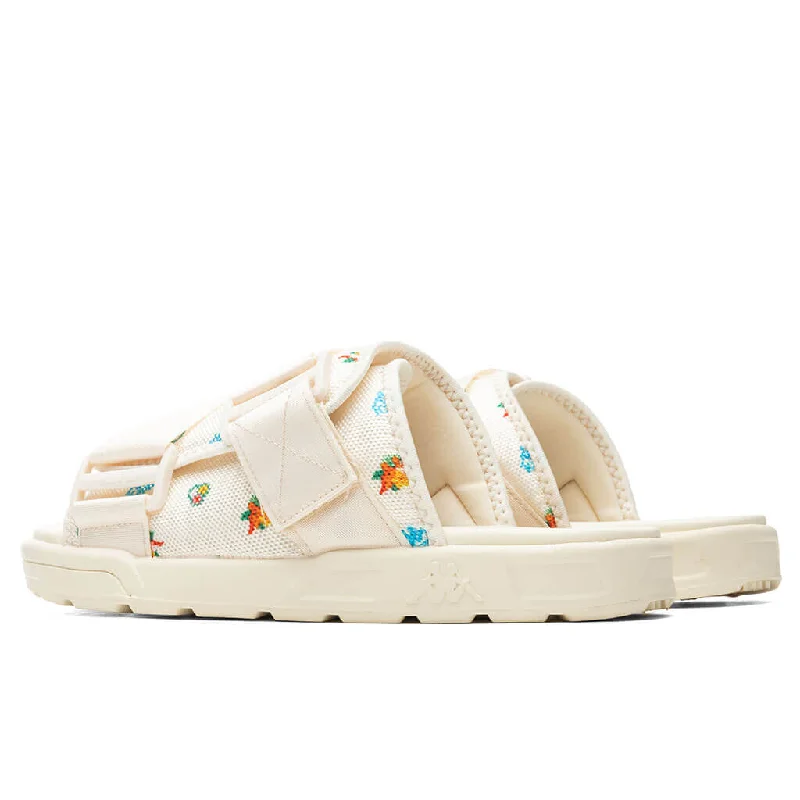 222 Banda Degana Sandals - Off-White/Blue Hawaiian